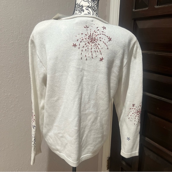 NWT BEREK American USA Olympics Flag July 4th Sweater Fireworks Large - Picture 3 of 6